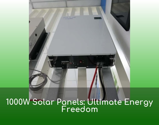 1000W Solar Panels: Ultimate Energy Freedom